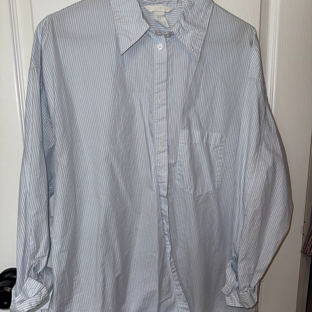 Classic Blue Striped Women's Shirt